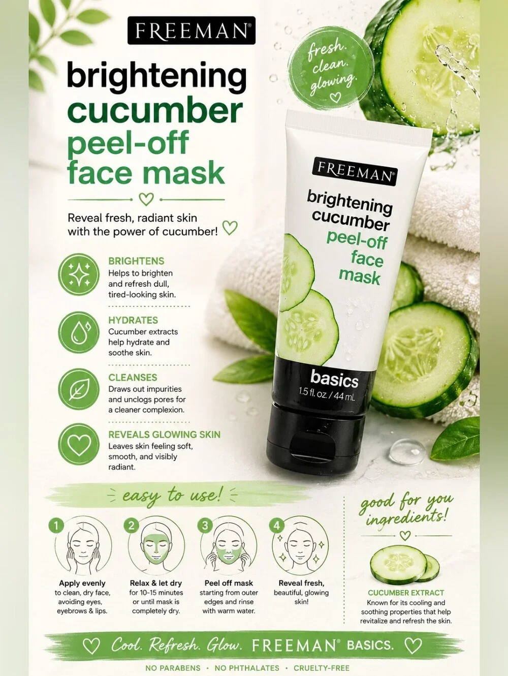 🌞Brightening Cucumber Peel-Off Face Mask